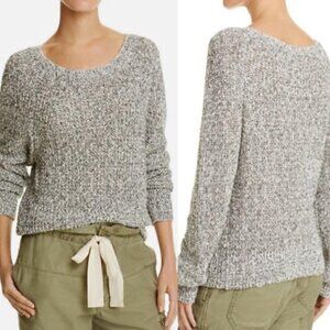 Free People Women's Electric City Pullover Gray Long Sleeve Knit Sweater Small